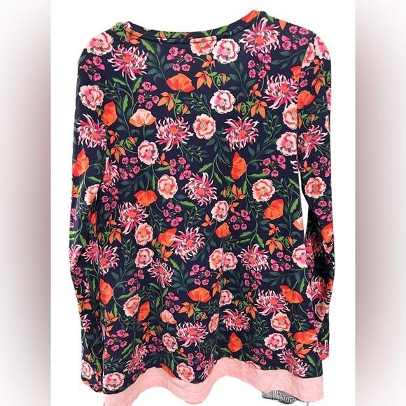 Isaac Mizrahi Live Floral Twofer Top - Picture 2 of 8